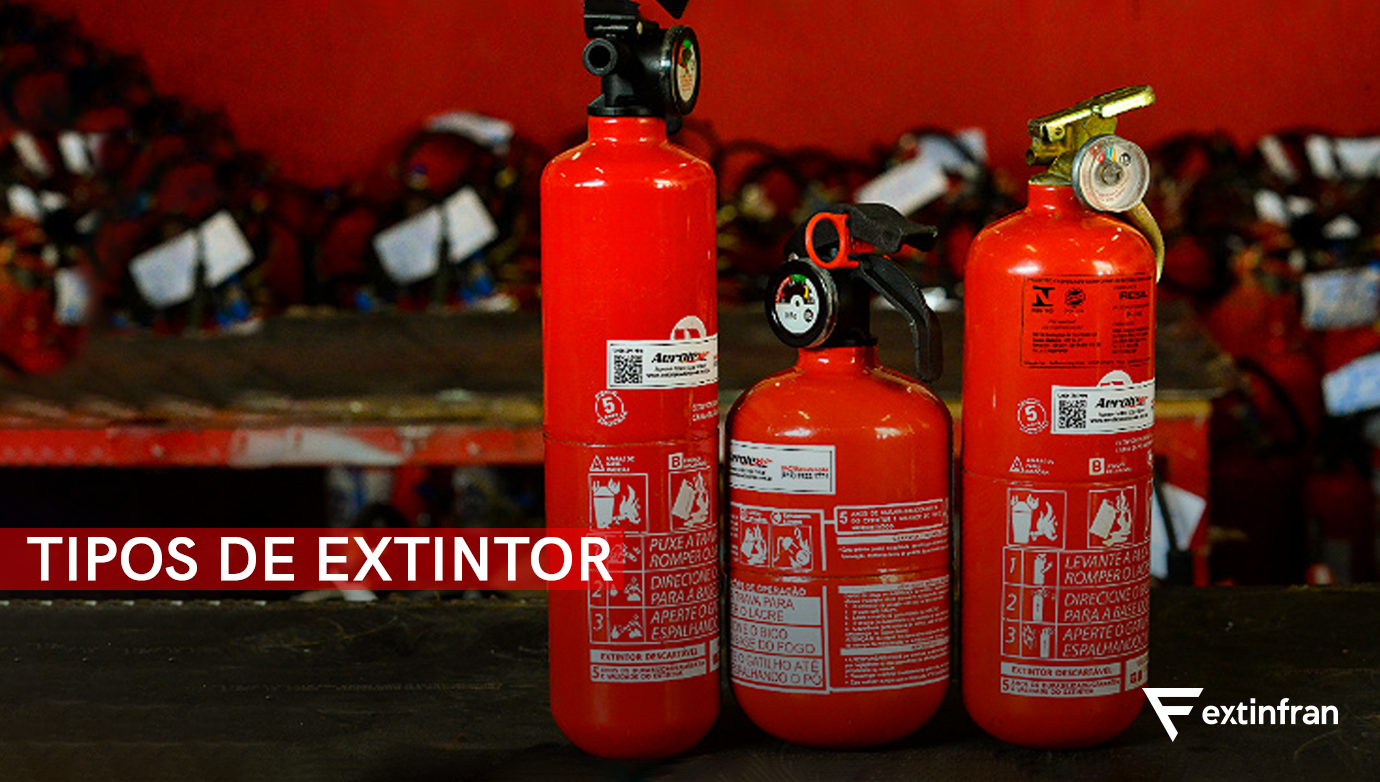 Conheça os diversos tipos de extintores e para quais classes de incêndio eles são indicados
